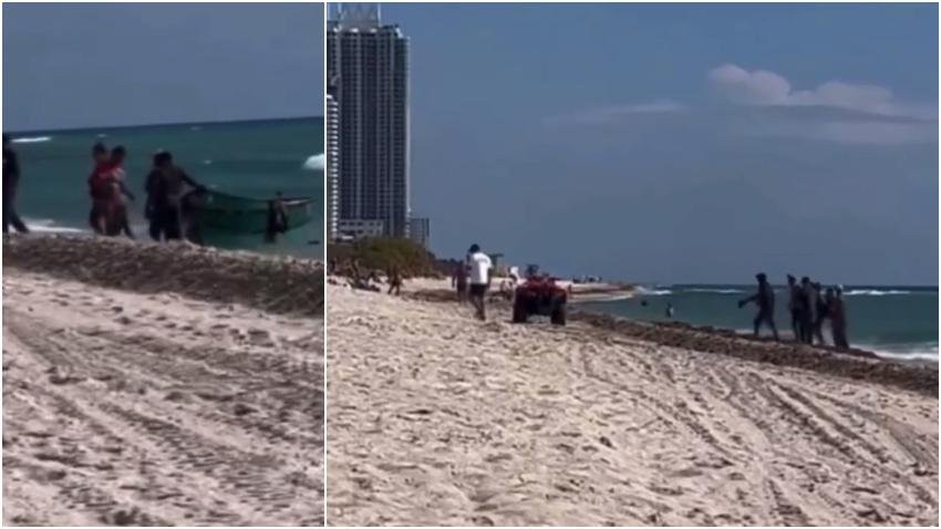 Balseros cubanos llegan a las playas de South Beach