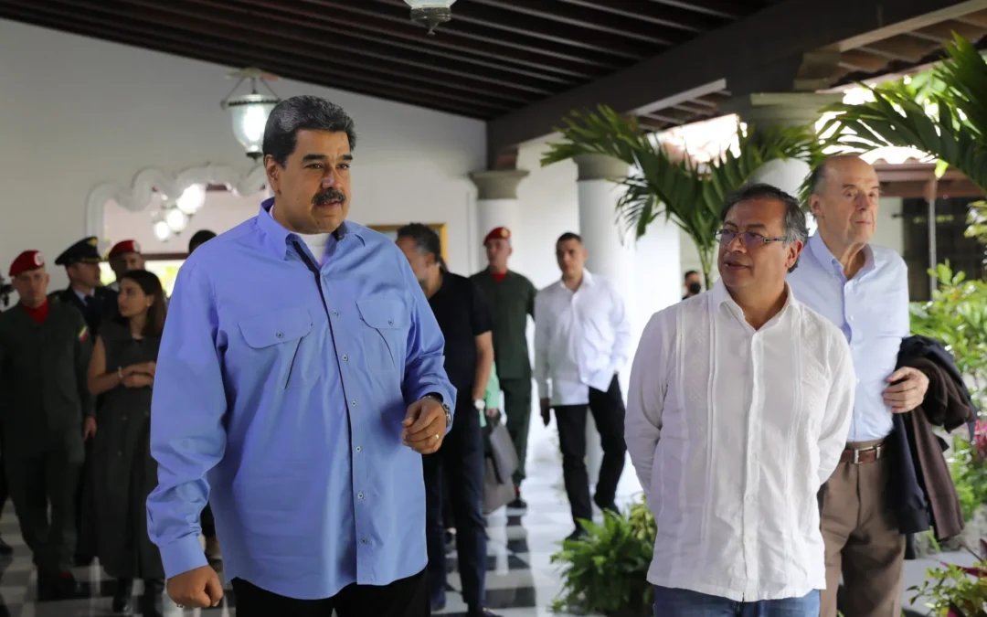 Maduro recibe a Petro por tercera vez en Caracas para “reunión de trabajo”