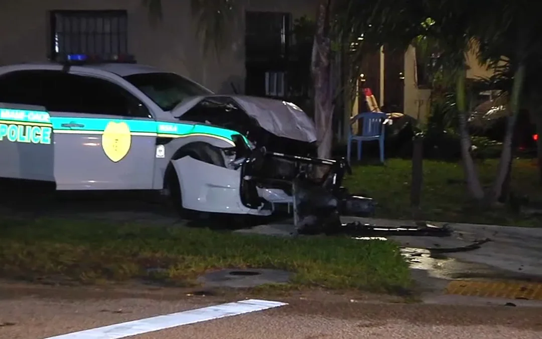 Accidente de tránsito involucra a una patrulla de Miami-Dade