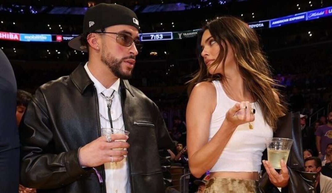 Bad Bunny y Kendall Jenner juntos en juego de la NBA