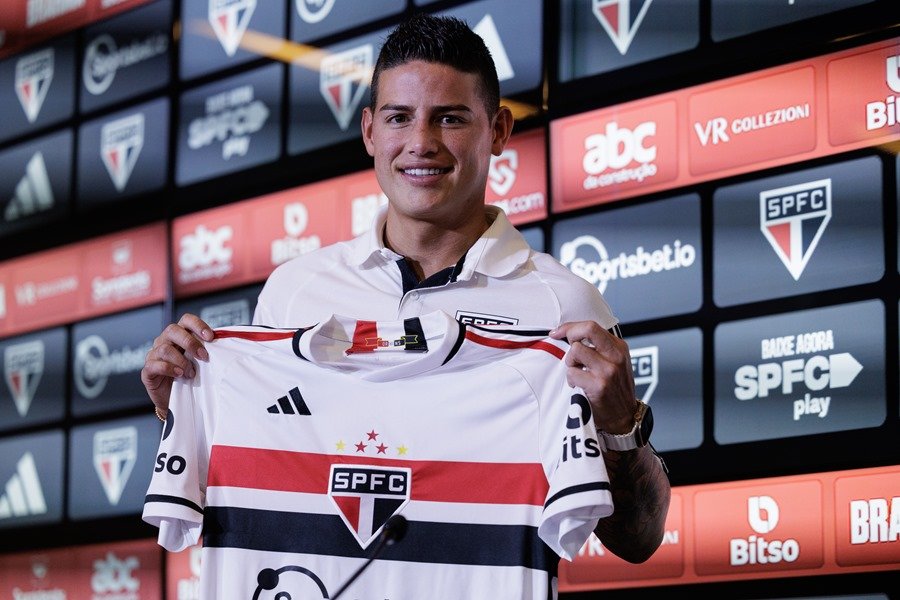 James Rodríguez fue presentado con el Sao Paulo