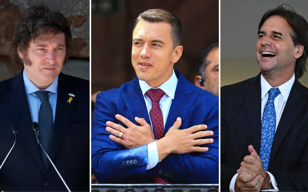 Daniel Noboa lidera la lista de popularidad de los presidentes suramericanos