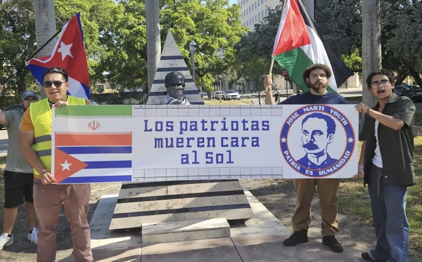 Grupo pro Hamás profanó busto de José Martí en Coral Gables