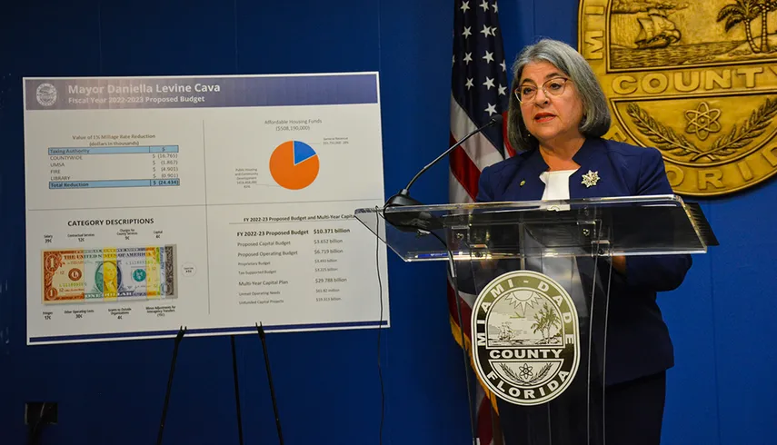 Alcaldesa de Miami-Dade busca cifra récord para nuevo presupuesto