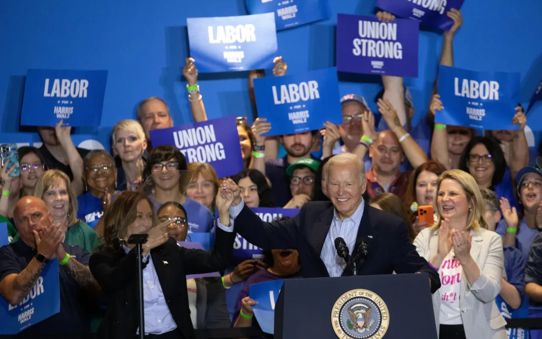 Kamala Harris y Joe Biden reaparecen juntos para apelar al voto sindical en estados bisagra