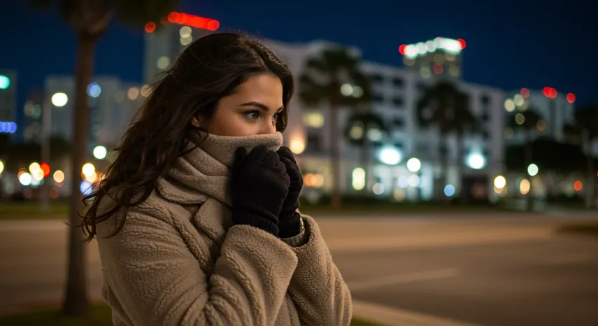 Frente frío afecta el sur de Florida