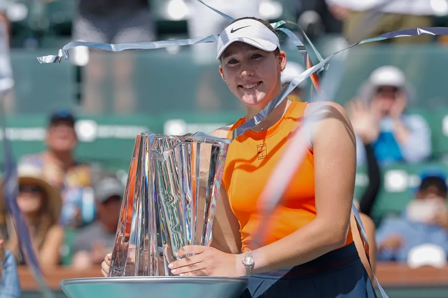 Mirra Andreeva, con solo 17 años hizo historia en Indian Wells