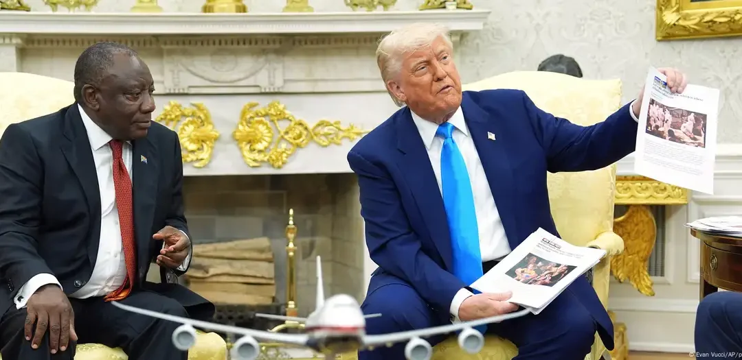 Trump embosca en la Casa Blanca al presidente de Sudáfrica