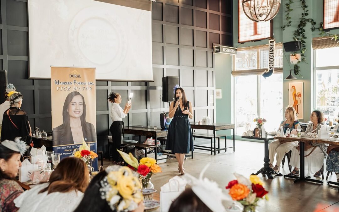 Una Fiesta del Té para Honrar a las Madres Seniors de Doral, invitación por la ViceAlcaldesa Maureen Porras