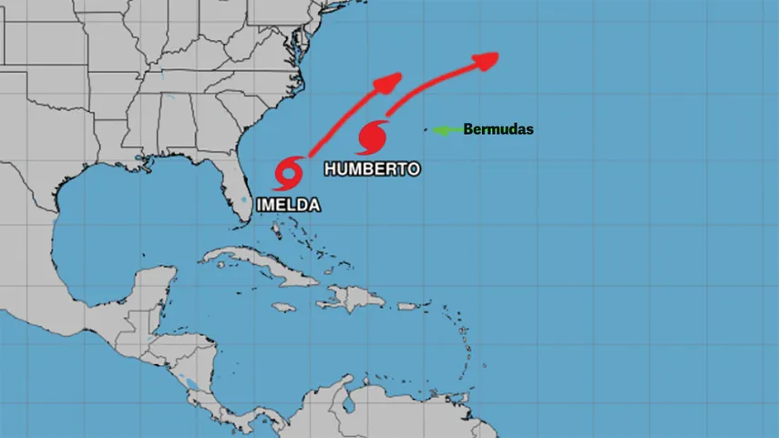 Tormenta Tropical Imelda se aleja de Florida y Bahamas; Huracán Humberto no representa amenaza
