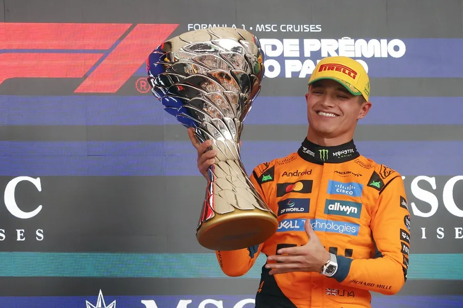 Norris gana en Brasil y amplía su ventaja en la lucha por el título de Fórmula 1