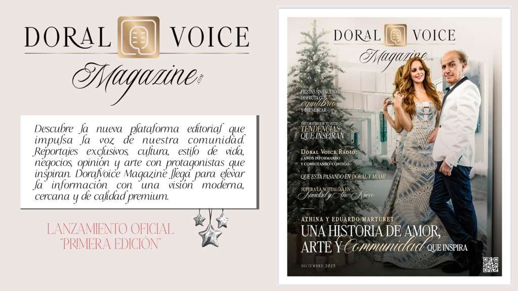 Doral Voice Magazine: nueva revista impresa liderada por Juan Carlos y Nancy Esquivel