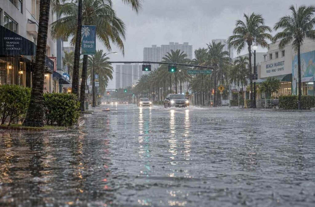 Fuertes lluvias y alertas por inundaciones en el sur de Florida