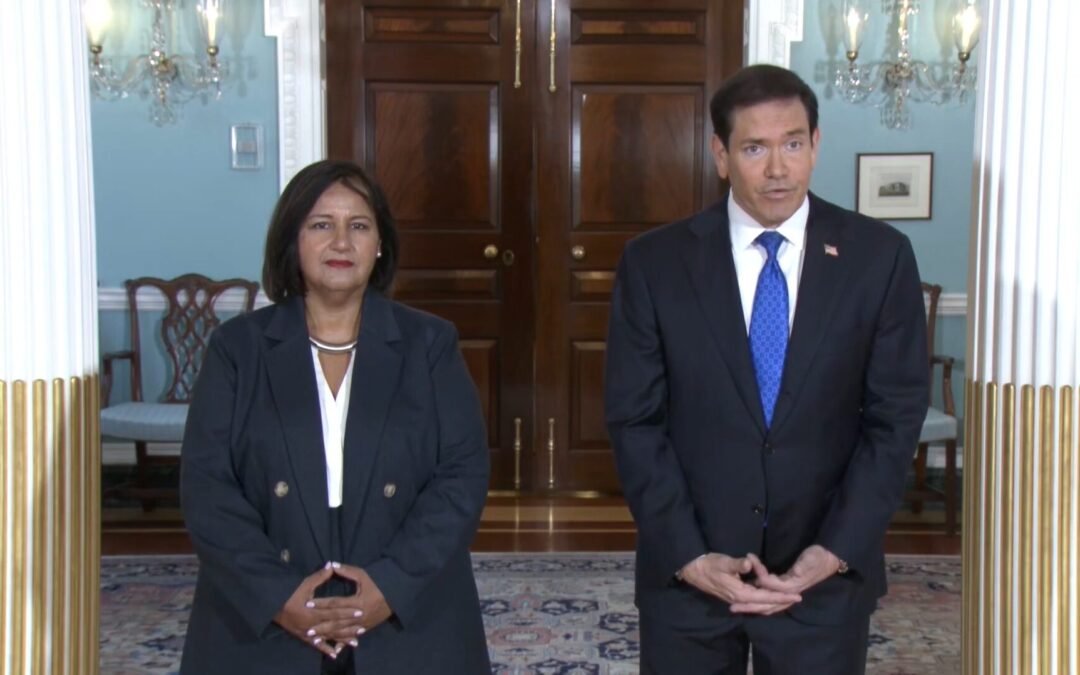 Marco Rubio recibe a Dinorah Figuera y ratifica apoyo de EE.UU. a la transición en Venezuela